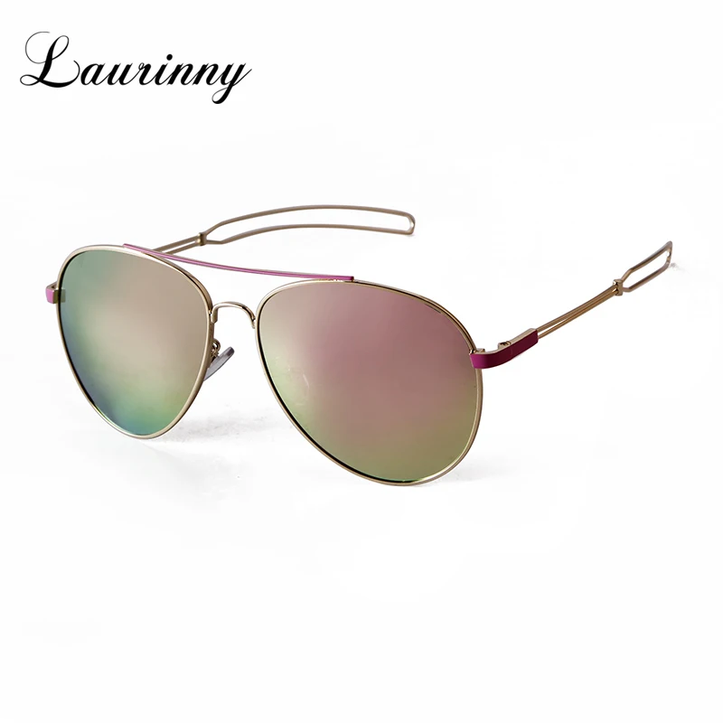 Hot Sale Polarized Men's Sunglasses Color Film Double Nose Bridge Toad Mirror Hollow Mirror Leg Design Trendy Sunglasses Unisex