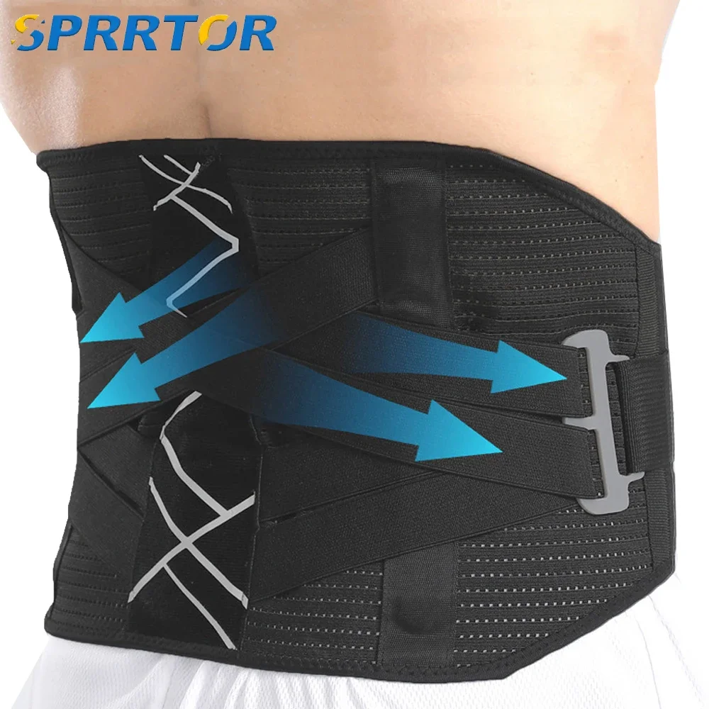 

Back Brace for Men Lower Back,Adjustable Knitted Lumbar Support Belt for Pain Relief,Ergonomic Back Support Brace for Scoliosis