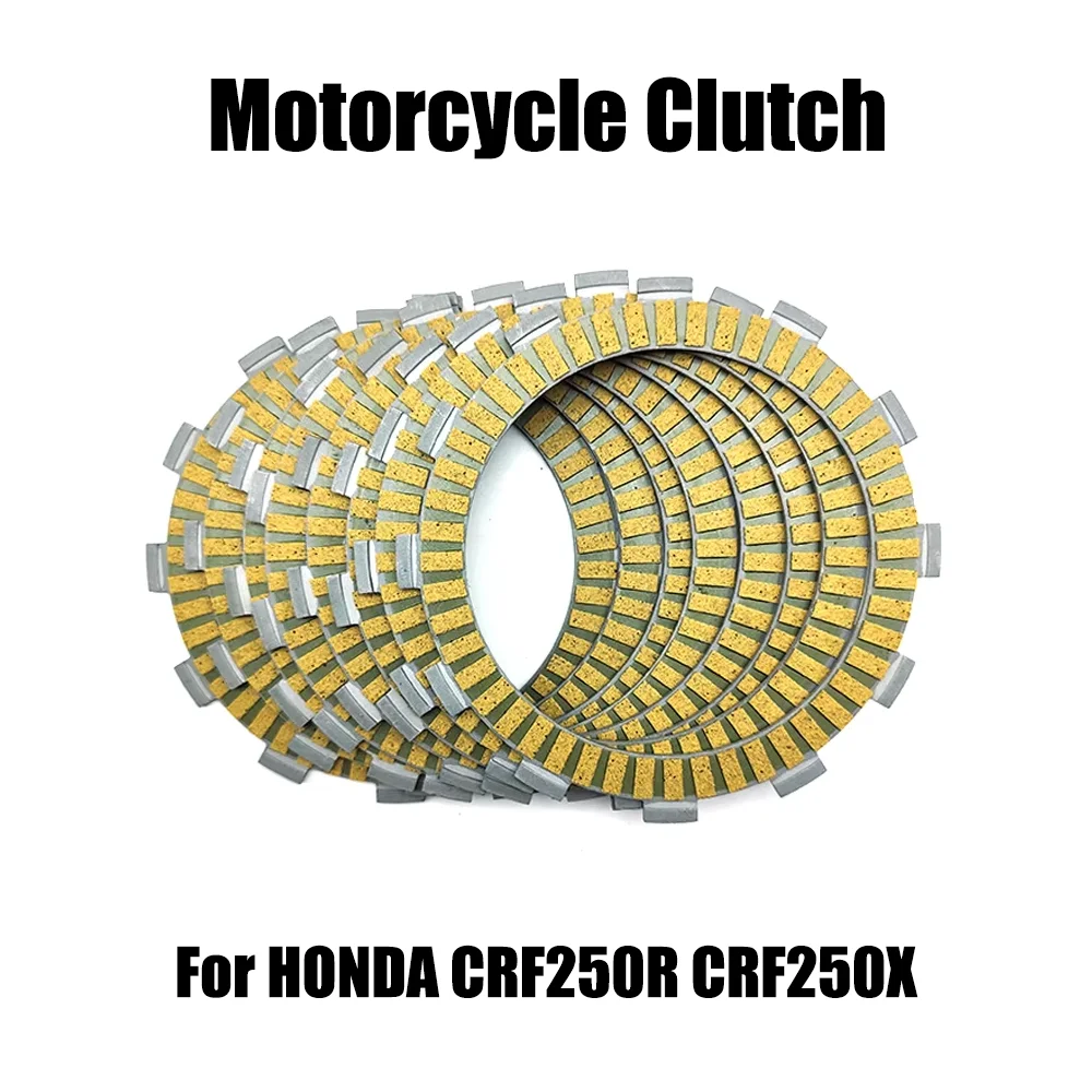 

For HONDA CRF250R 2008-2017 CRF250X 2004-2017 CRF 250 R X 8PC 1SET Motorcycle Engine Clutch Friction Plates Discs Kits