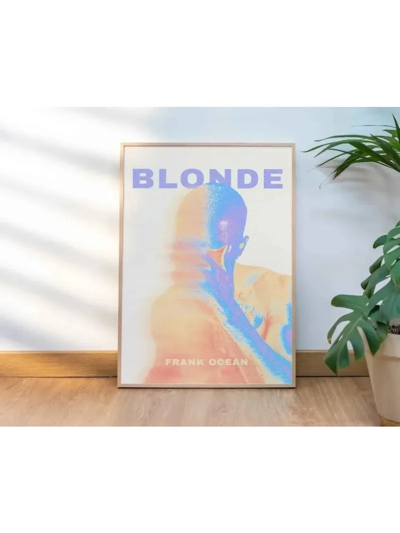 Singer Franke-Ocean Blonde Music Hip Hop Rapper Retro Newspaper Poster Wall Art Pictures Canvas Painting Home Room Decor