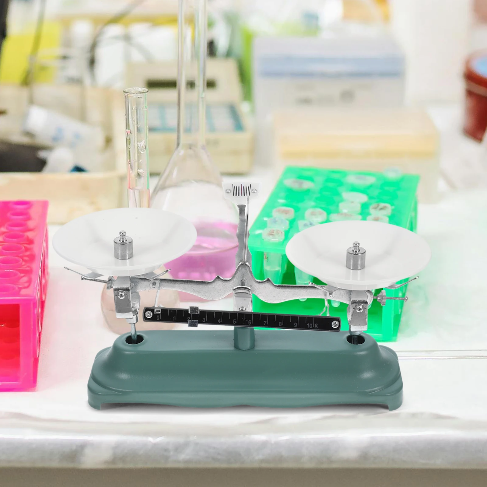 1Set Balance Scale Accurate Design for Laboratory and Classroom Learning with Weights Portable Science Experiment