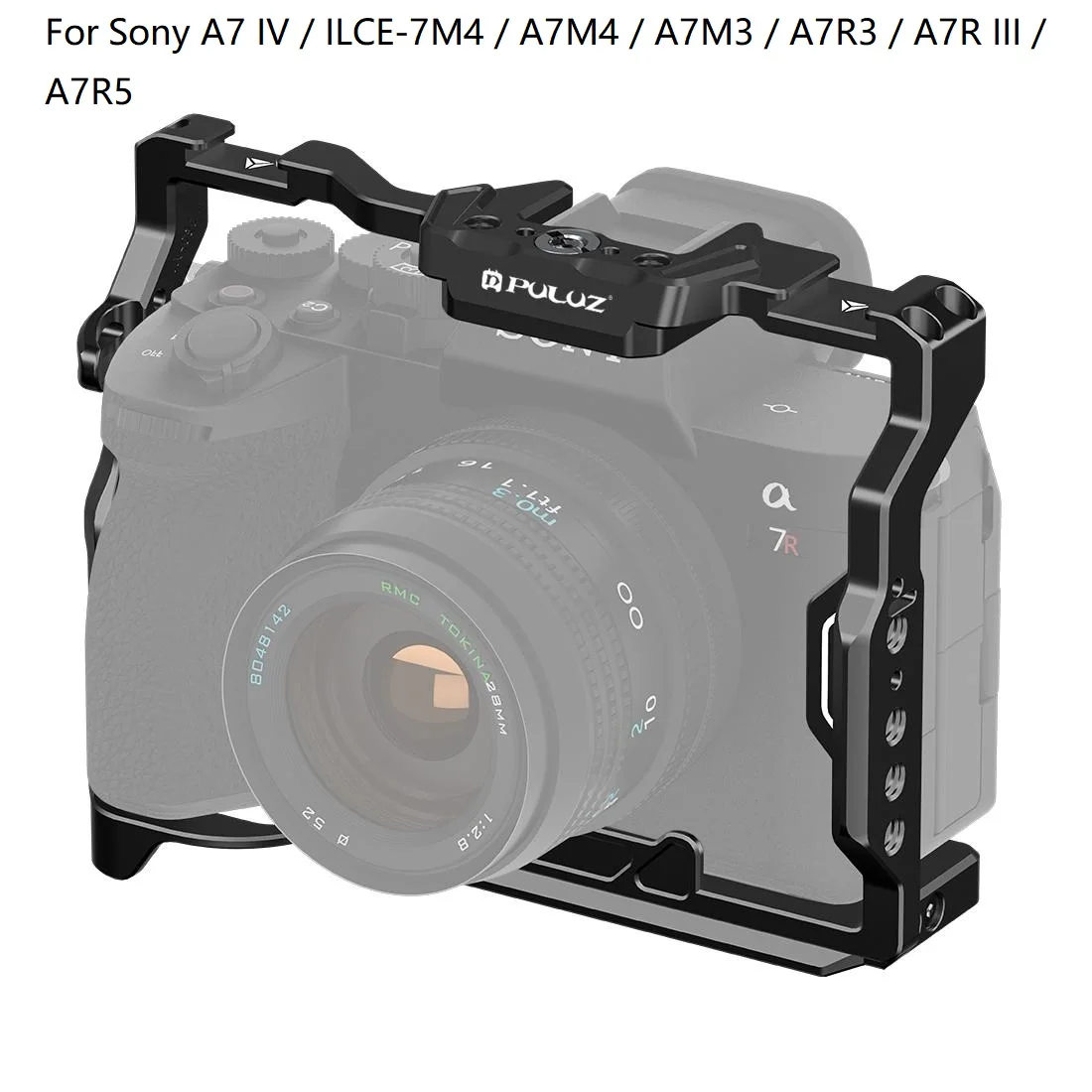 PULUZ Metal Camera Cage Stabilizer Rig for Sony A7 IV / ILCE-7M4 / A7M4 / A7M3 / A7R3 / A7R III / A7R5