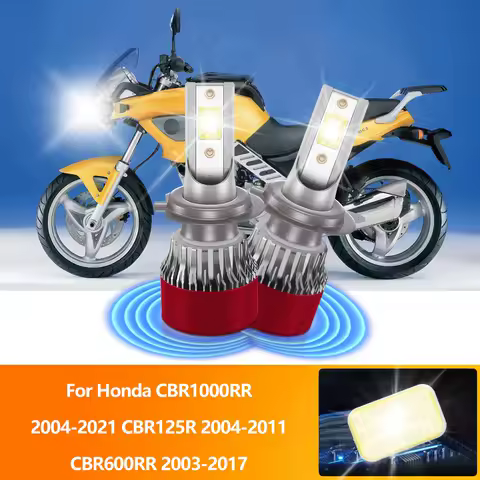 H7 LED Motorcycle Headlight 120W Moto Head Lamp Bulb 12V For Honda CBR1000RR 2004-2021 CBR125R 2004-2011 CBR600RR 2003-2016 2017