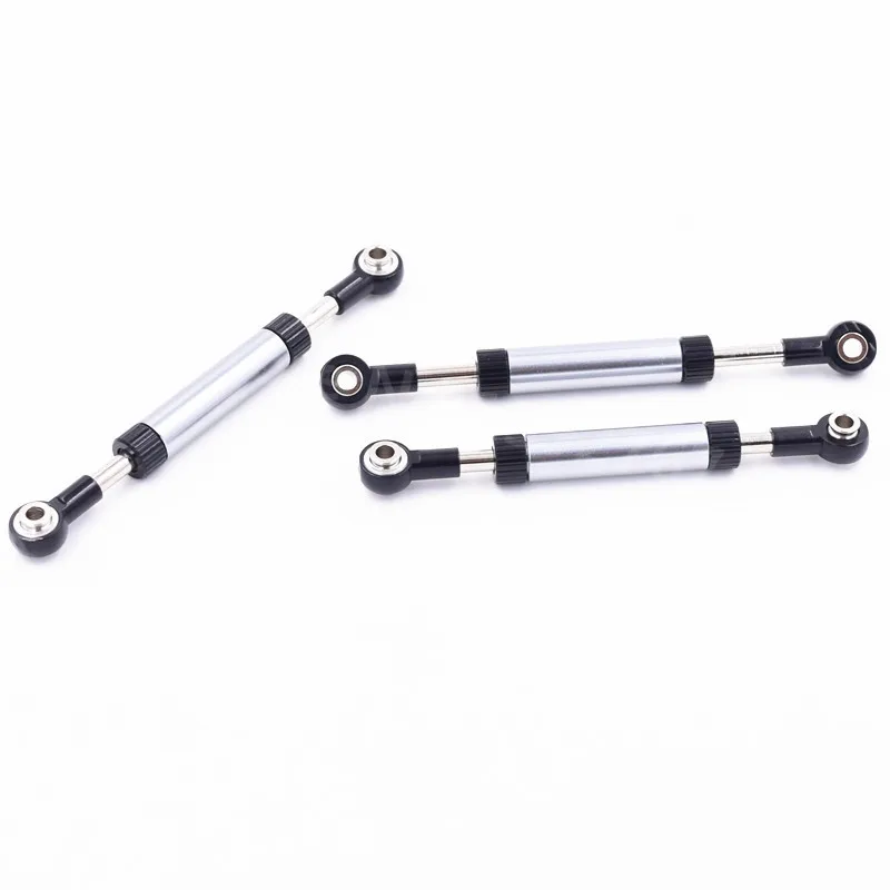 RC Cars Aluminum Upgrade Parts Adjustable Servo Link Steering Linkage Rod For 1/10 Scale Models Crawler Axial Scx10 Trx4 D90