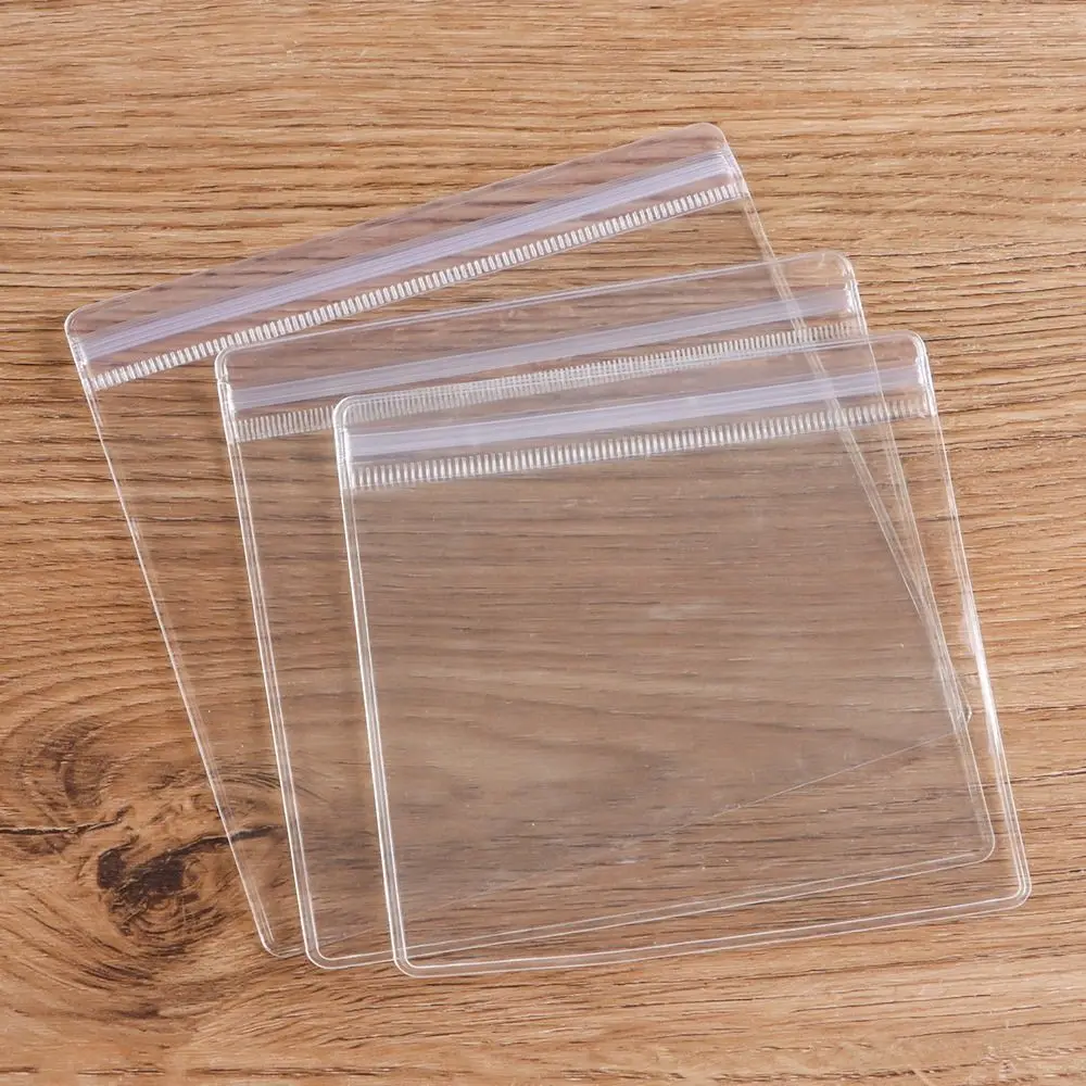 100Pcs PVC Plastic Self Sealing Bag Dustproof Transparent Zip Lock Bags Reclosable Jewelry Bag Gift Packaging Storage Pouches