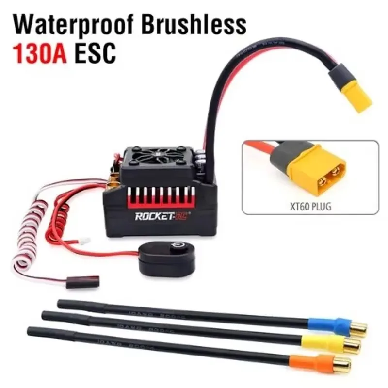 SmCpBrushless ESC 50A 60A 110A 130A 160A Supersonic Waterproof Current Regulator Durable Water Resistant Control Component