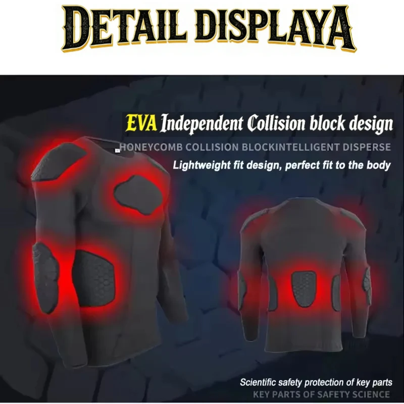 Full Body Motorcycle Armor Protective Jacket Anti-Fall Anti-Collision Base Layer Motorbike ATV Off-Road Racing Protective Gear