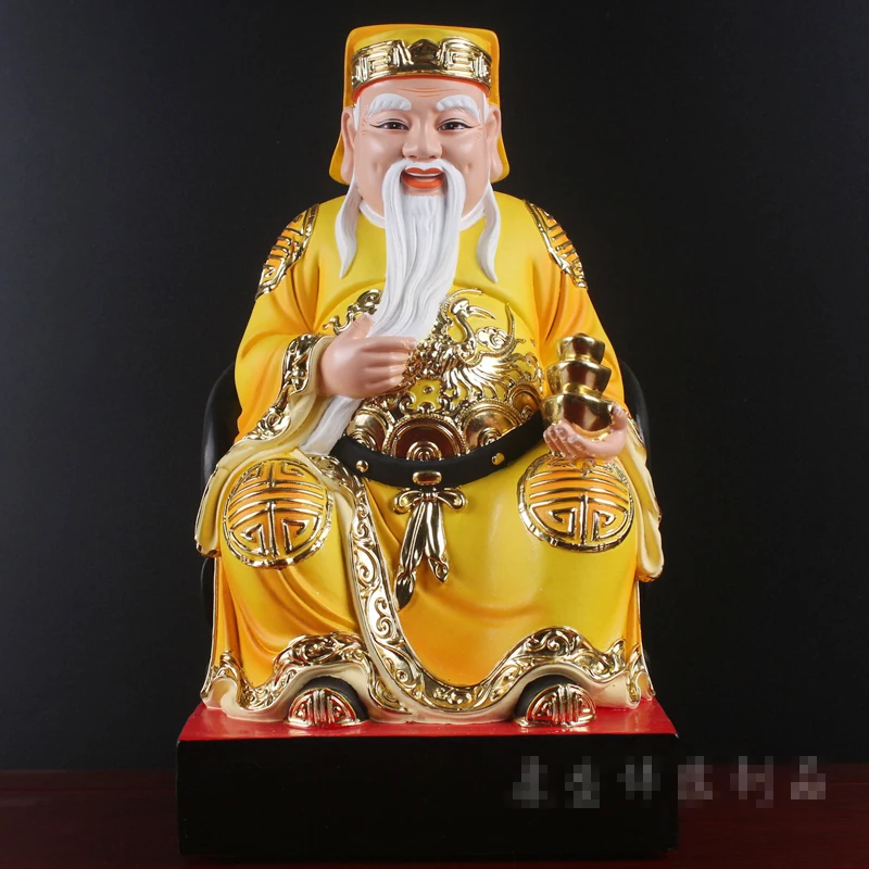 2023  Southeast Asia Indonesia Vietnam gold TU DI GONG God of wealth CAI SHEN BUDDHA figure Recruit good luck statue