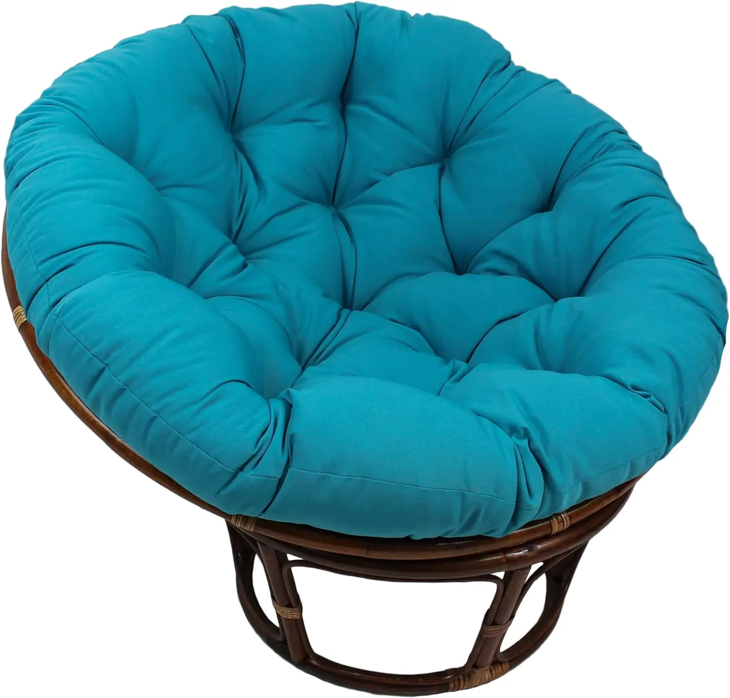 Blazing Needles Twill Papasan Cushion, 1 Count (Pack of 1), Aqua Blue