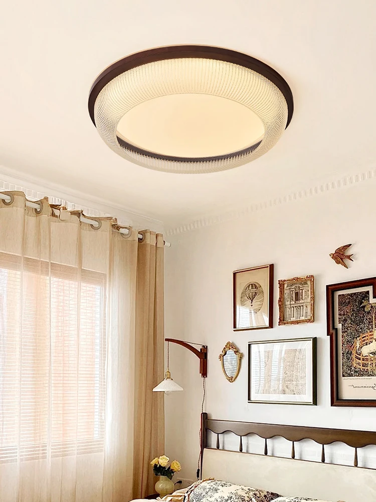 Nordic Wood Chandelier for bedroom Hall living room circular led ceiling lamp kitchen dining table home decor indoor lighting