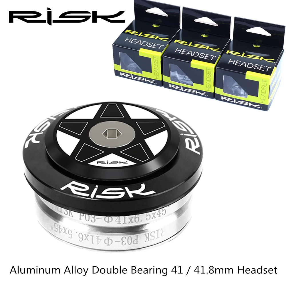 Bicicleta de estrada Double Bearing Headset,Full Hidden Aluminum Bike Headset,Fit 1 1/8 ",28.6 Forquilha reta, 41mm, 41.8mm Rolamento Peças