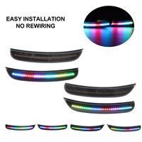 4pcs Front Rear Dynamic Scan Bumper LED Side Marker Light Signal Indicator For Dodge Charger 2015 -2023