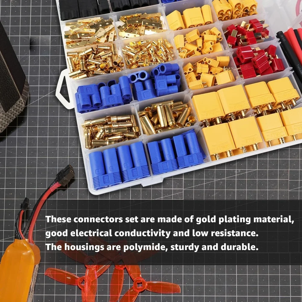 RC Model Maintenance EC3 Kit Gold Plated Contacts Flexible Silicone Cable Plastic Housing Low Resistance Contacts