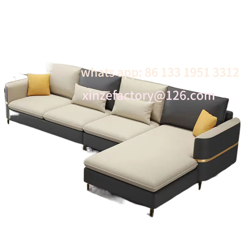 

Sofa modern light luxury high-end sense rural anti-cat scratching technology fabric large and small household type straight row