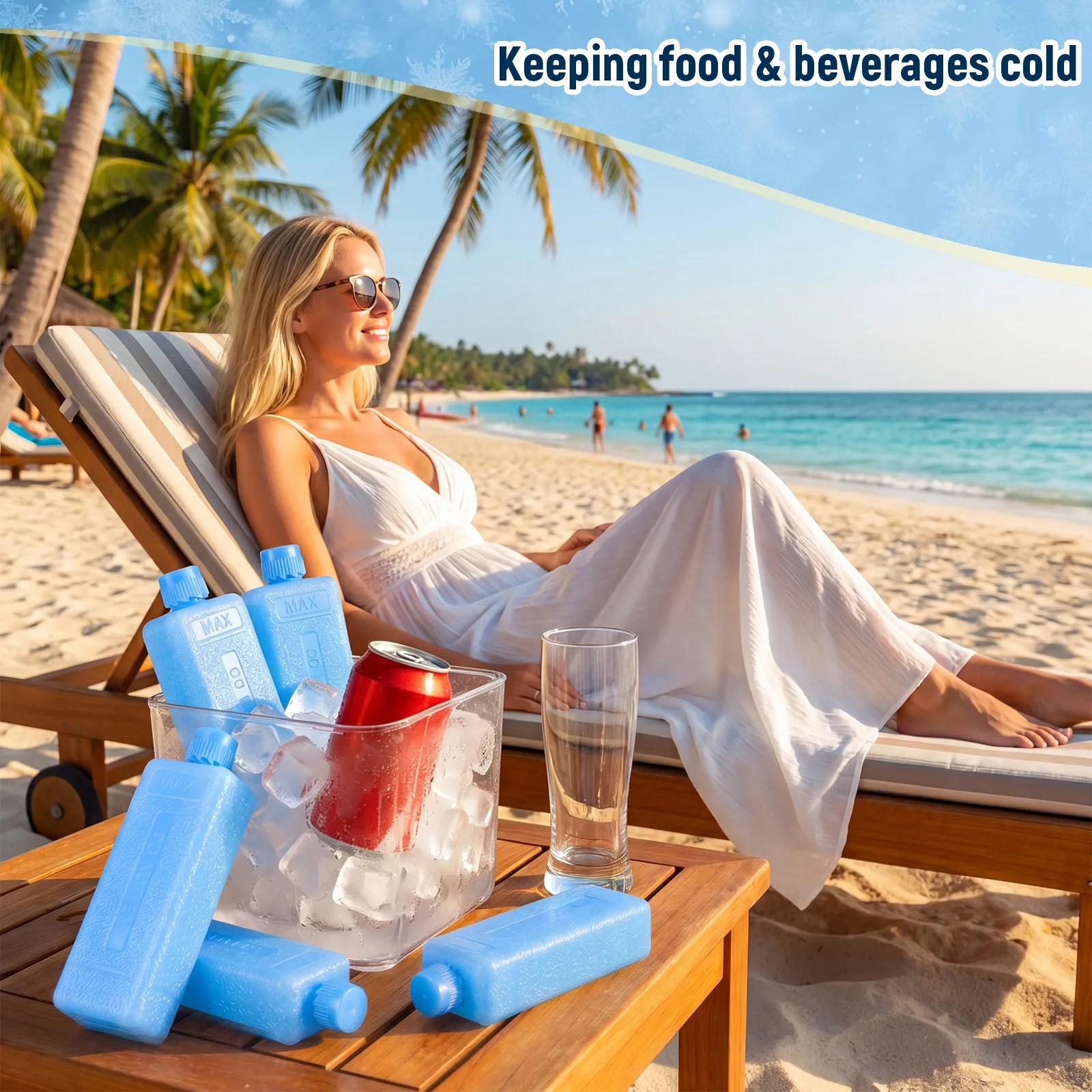 20Pcs Ice Box Cooler Fan Reusable Ice Packs Fast Cooling Freezer Pack Lunch Box Food Preservation Office Outdoor Camping Summer