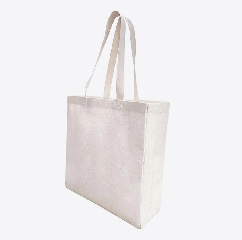 Bolsos de lino y algodón en blanco personalizados, DHL, 30 unidades