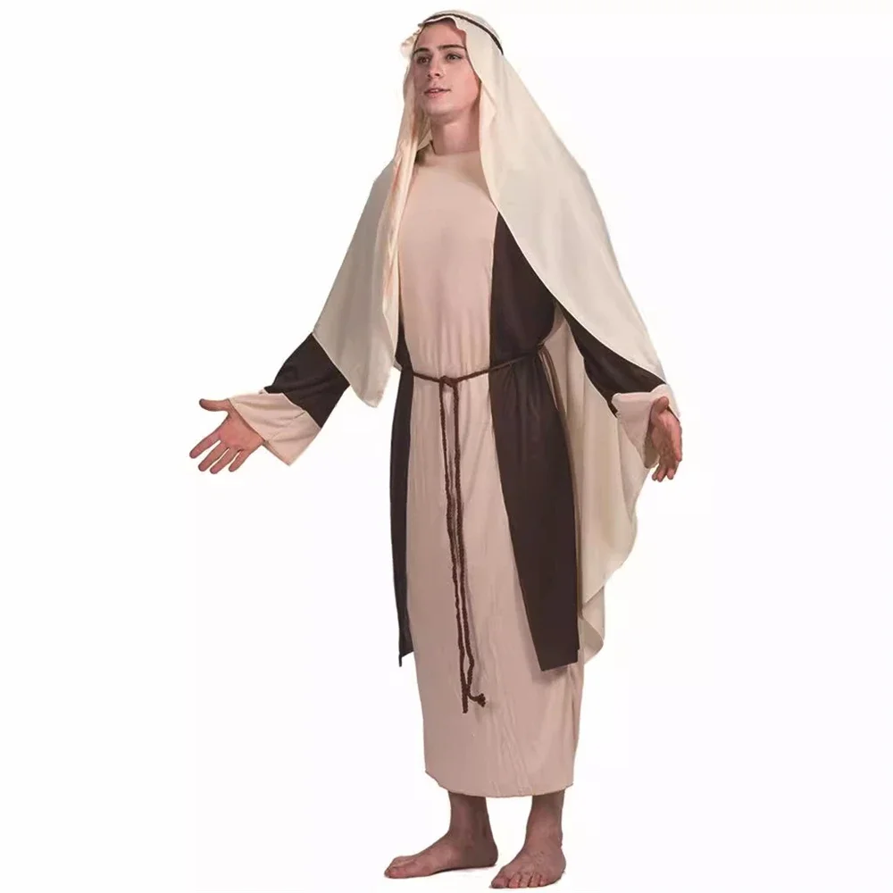 Halloween Saint Joseph Costume Biblical Religious Arabian Cosplay Traditional Outfits Easter Purim Carnival Party Fancy Dress-up