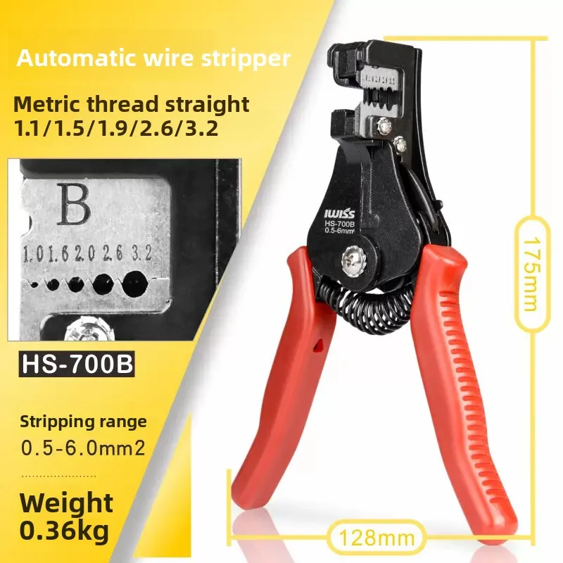 Automatic Wire Stripper, Multifunctional Electrician Plier Electrical Insulation Peel Removal Hand