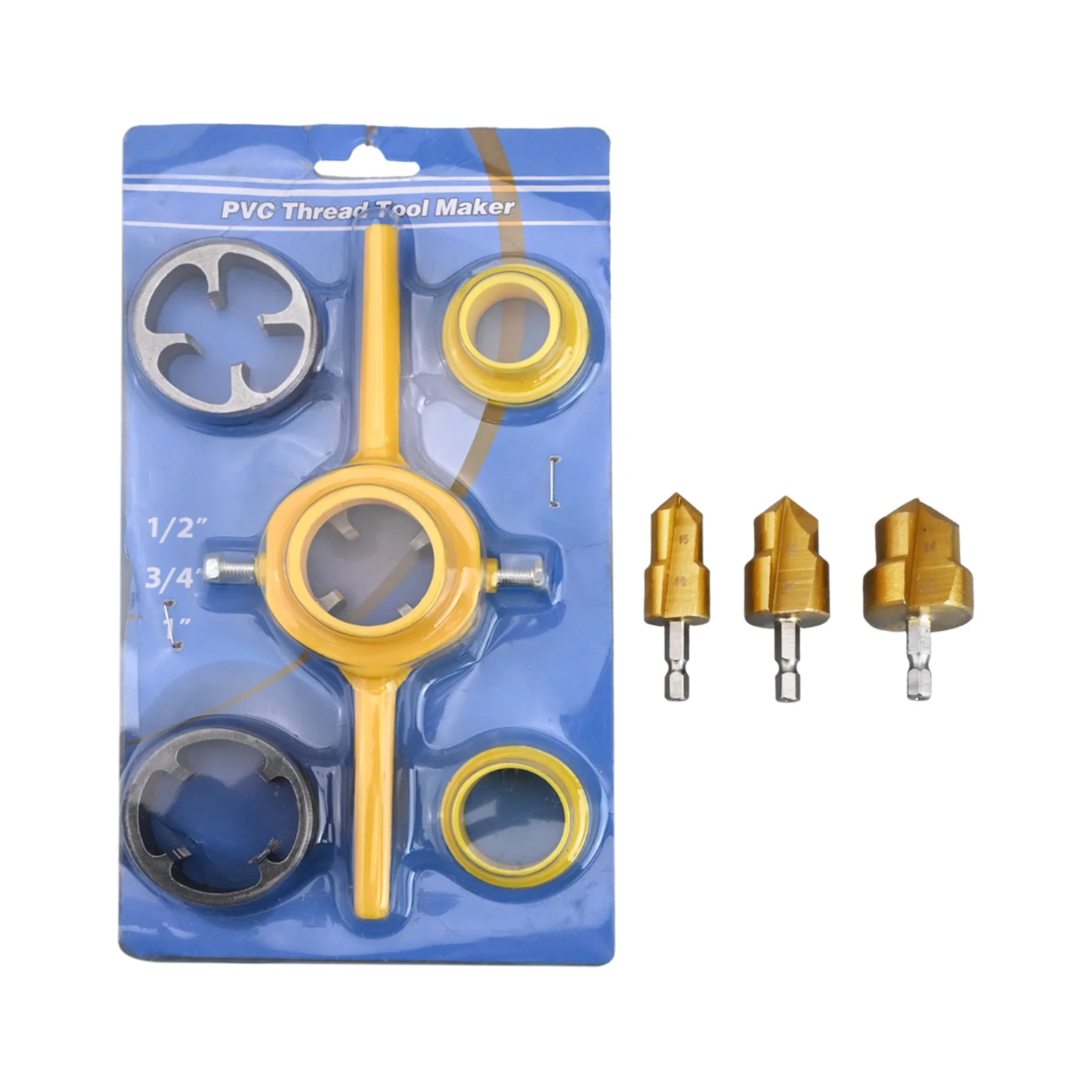 Pipe Threading Kit PPR Riser Home Plumbing Coarse Thread Easy Installation Hexagonal Shank Thread Processing Efficiency