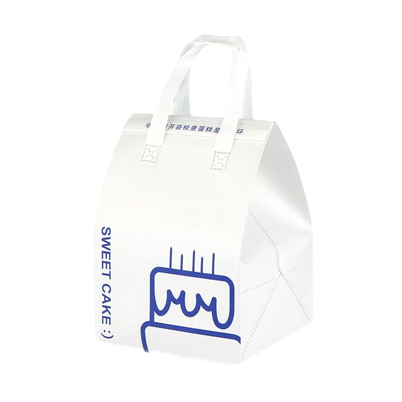 Maßgeschneidert. Kuchen-Isoliertasche zum Mitnehmen, Aluminiumfolie, Handtasche, Catering, Wärme- und Kälteisolierung, speziell aus Vliesstoff