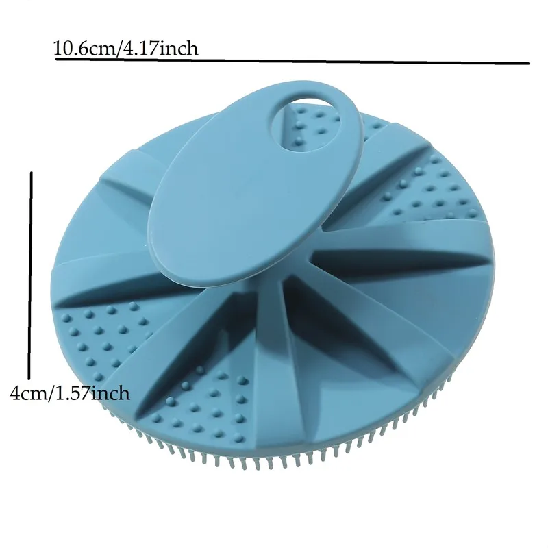 فرشاة غسل الجسم من السيليكون الناعم ، فرش تنظيف الاستحمام المحمولة باليد ، فرشاة حمام للتقشير ، مدلك الرأس ، أدوات الاستحمام