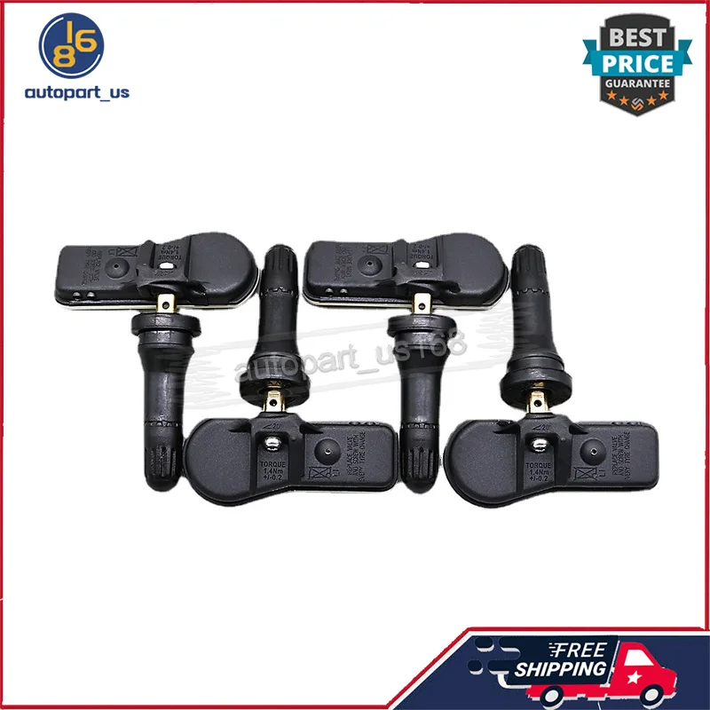 4PCS 433MHZ 52933-J5000 52933J5000 For Genesis G70 2018-2025 Kia Stinger 2017-2023 TPMS Tire Pressure Monitoring System Sensor