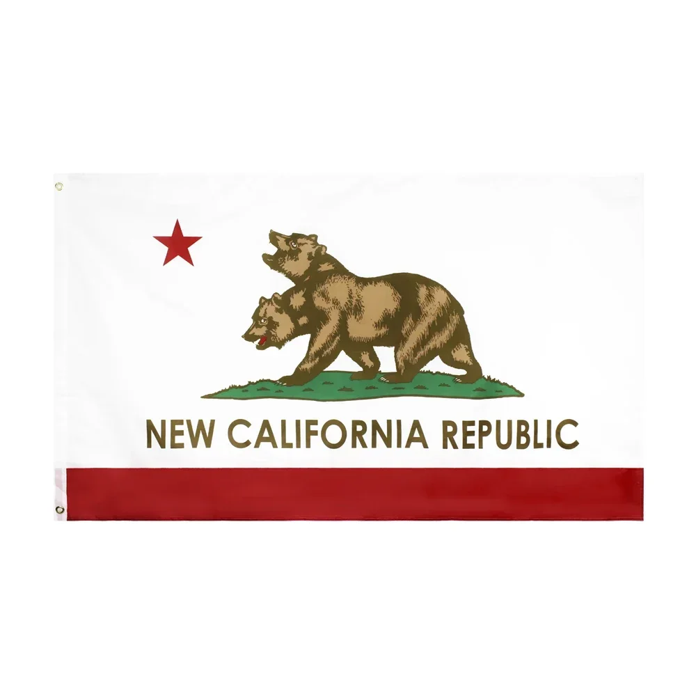 Fallouts Game Poster New California Republic NCR Bear California Flag Custom Flags for Bedrooms Outdoor Decors Barber Shop Flaga