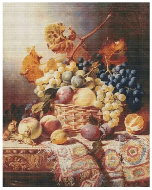 

Still life fruit Grape Sewing kit 18CT 16CT 14CT Unprinted Cross Stitch Kits Embroidery Art DIY Handmade Needlework Home Decor