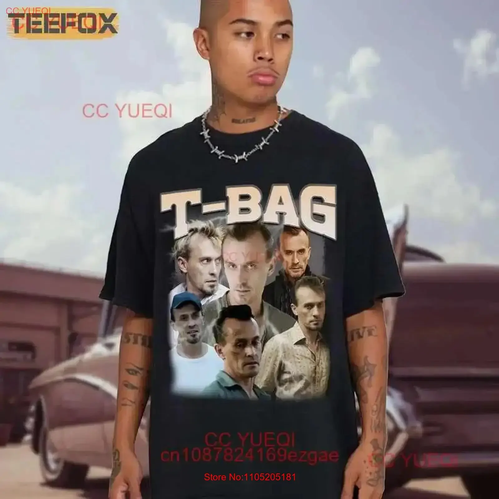 T Bag Theodore Bagwell Prison Break  Shirt vintage Washed Comfortable Versatile fashion Stylish Stretched Casual Unisex Soft