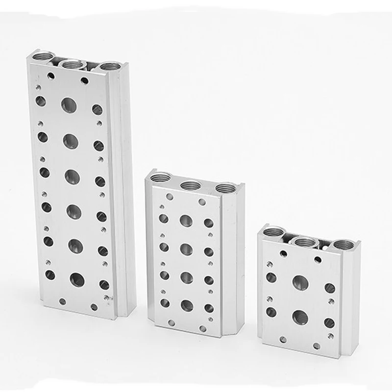 Manifold 100M 200M 300M 400M For Pneumatic Solenoid Valve 4V110 4V210 4V320 4V430 Suitable Exhaust Plate Base With Gasket Screw