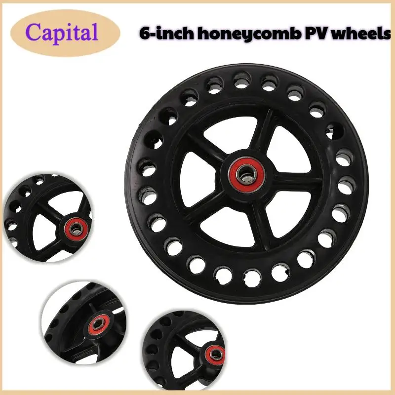 

Front small wheel 6-inch universal wheelchair wheel solid wheelchair front wheel honeycomb wheel
