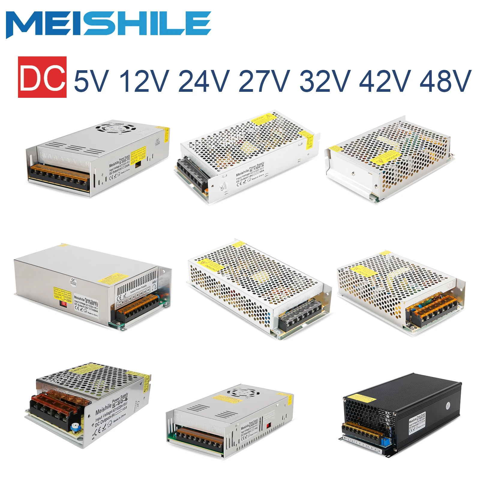 Lighting Transformer AC110V 220V to DC 5V 12V 24V 48V Power Supply Adapter 2A 5A 10A 15A 20A 25A 30A 40A LED Strip Switch Driver