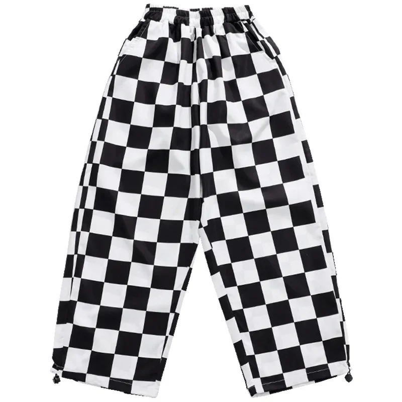 Mädchen Hip Hop Off Schulter Crop Top Plaid Jogger Hosen Kleidung Kinder Streetwear Sets Kinder Jazz Street Dance K-pop kostüm