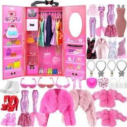New Dolls Clothes Accessories Girls Outfit Dress Fashion Plush Coat Sweater Pant Hats For Doll House DIY Toys kids New Year Gift
