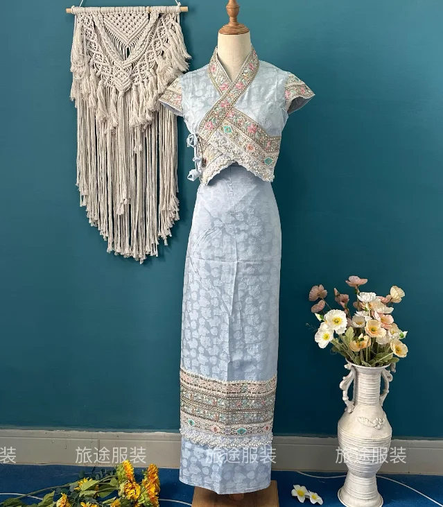 

Таиландское платье женский летний кружевной костюм традиционный повседневный