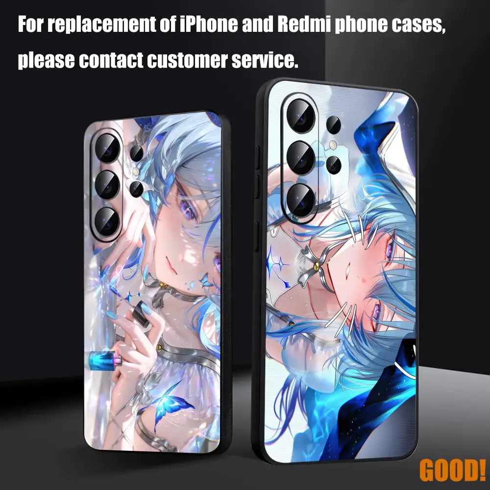 Wuthering Waves Shorekeeper Phone Case For Samsung Galaxy S26 S25 S24 S23 S22 S21 S20 Plus Ultra Fold A Soft Black