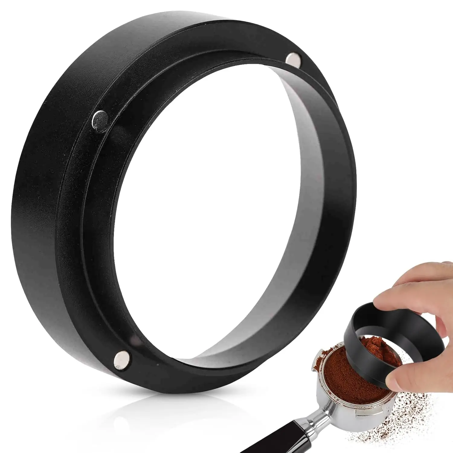 Kaffee Dosierung Ring Magnetische 51MM 53MM 58MM Espresso Kunststoff Dosierung Ring Zubehör Barista Trichter Brauen Werkzeug Coffeeware