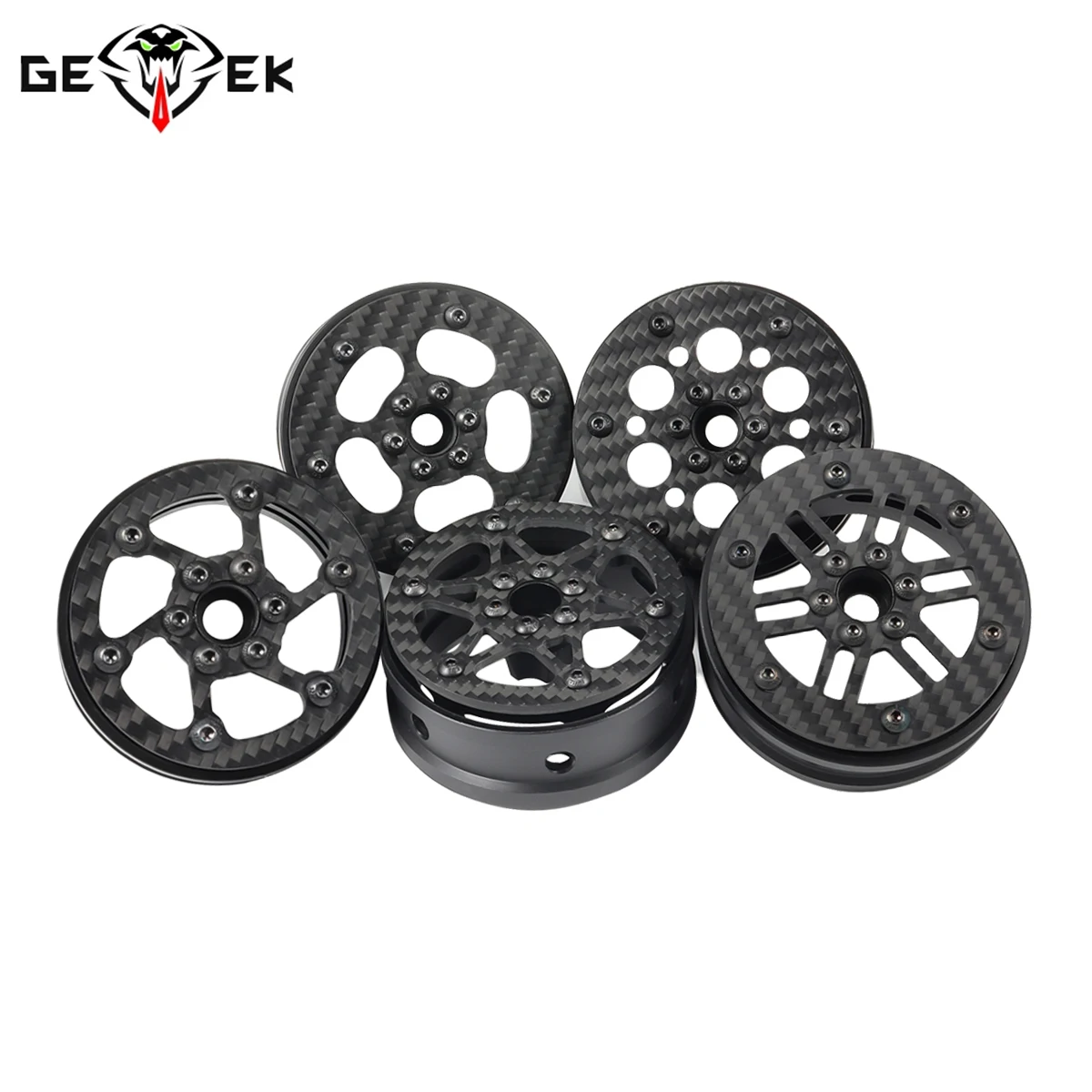 Llantas de rueda RC de fibra de carbono, accesorio para 2,2 1/8 Rock Crawler LCG Cheater Rigs GSPEED V3 TGH Capra SCX10 Pro Element Enduro TRX4,