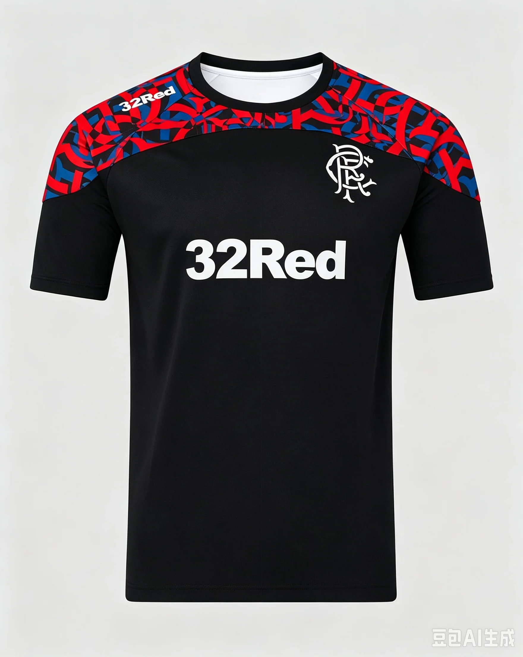 2026 Rangers 3D-Gedrucktes Fußballtrikot für Herren, Sommer, atmungsaktiv, schnelltrocknend, kurzärmeliges T-Shirt, Familien-Partnerlook – Detail 6