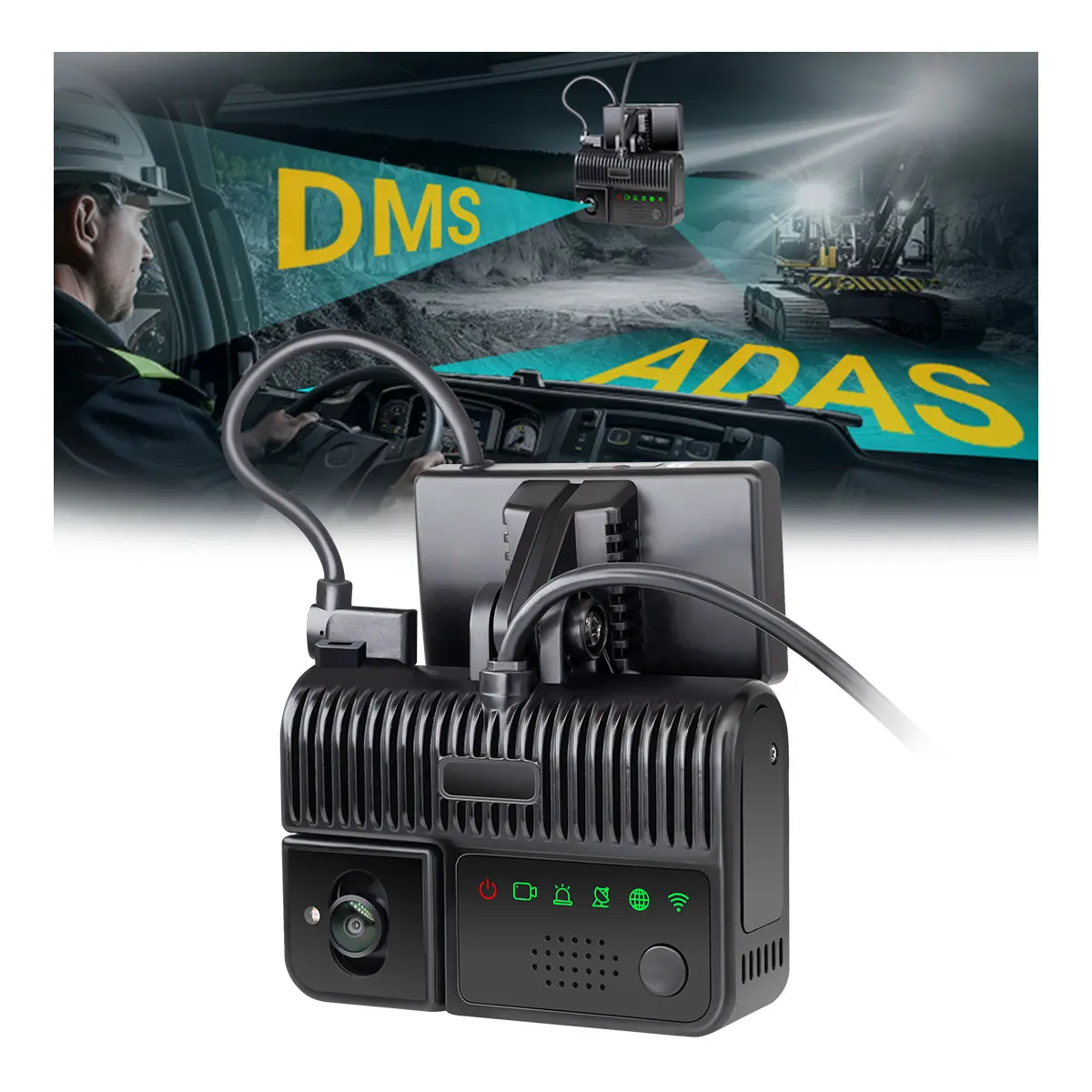 

STONKAM 4g AI ADAS&DMS Dual Lens Dashcam With Gps For Vehicles With 2k Front View Camera