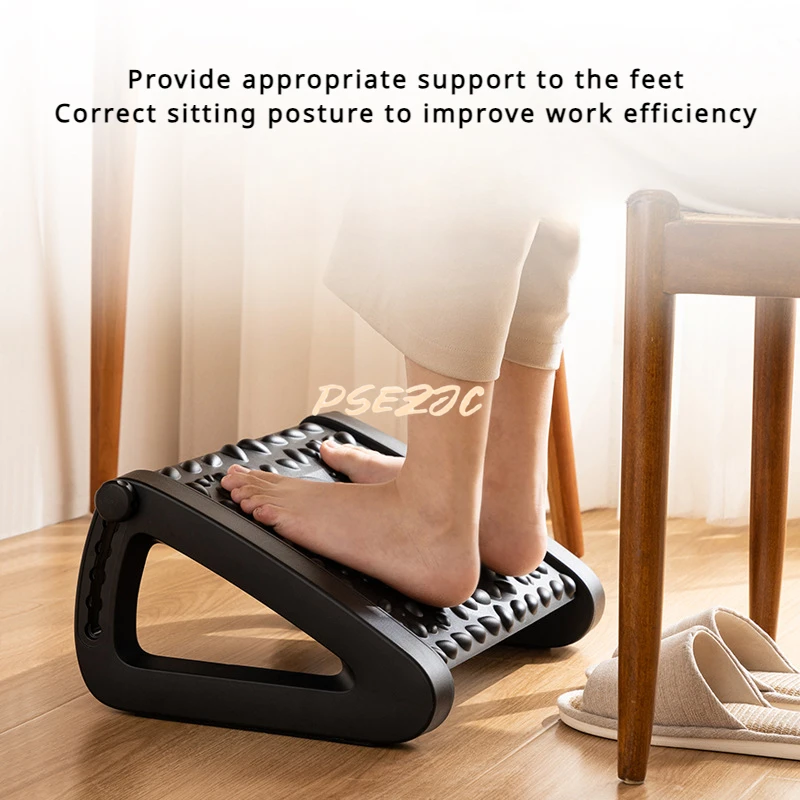 Portable Office Foot Massage Roller Stepping Pad Height Device Table Foot Pad Tool