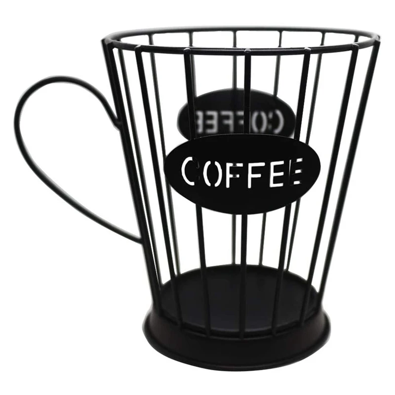 

New Coffee Pods Holder Coffee Capsules Storage Basket Kitchen Counter Storage Holders For Espresso Capsules (Small) -Black