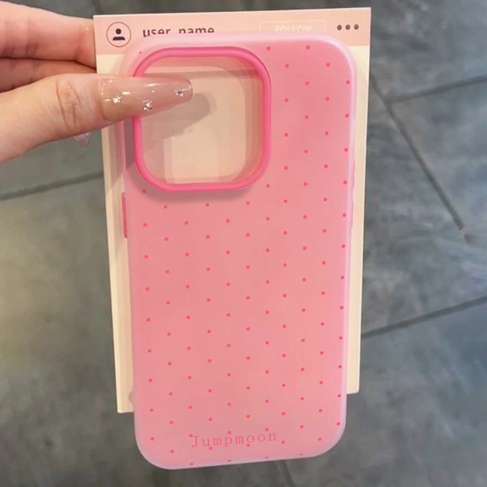 Für iPhone 17 15 16 14 Pro Max Hülle Plus Niedliche Polka-Dot-Print-Abdeckung Für iPhone 13 11 12 ProMax XS XR 7 8 Plus Bonbonfarbene Hüllen – Detail 8