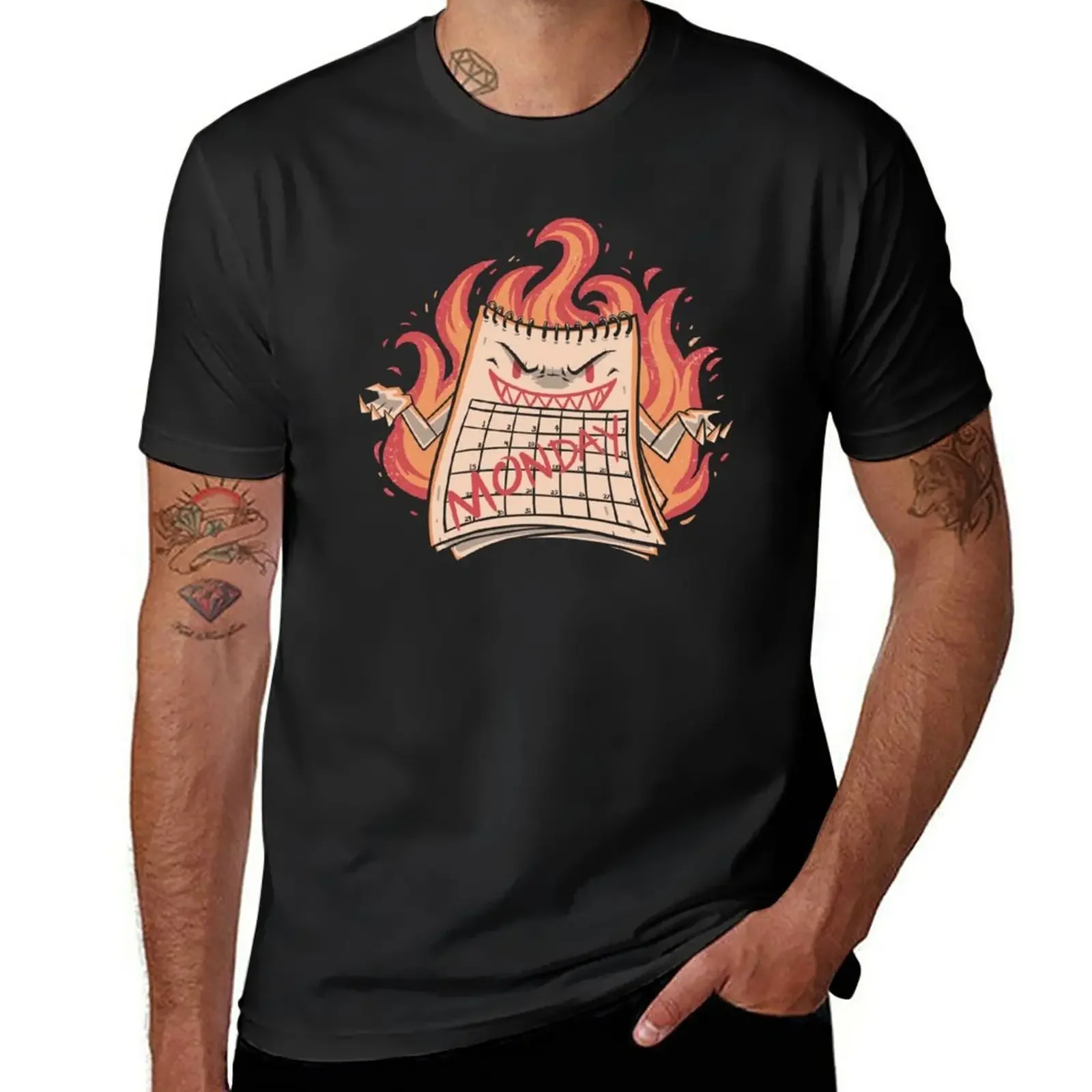 New Here Comes Monday - Horror Funny Hell Gift T-Shirt black t shirt Oversized t-shirt fruit of the loom mens t shirts