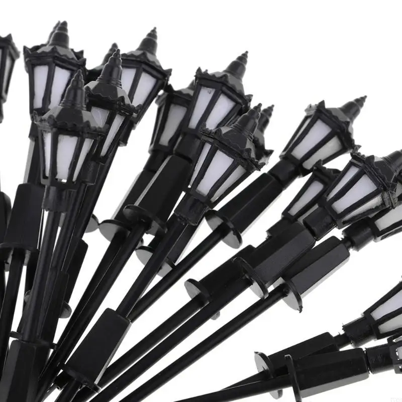 

770B Set of 20 Model Fairy Garden Street Light Lamps Warm Light Lantern Post