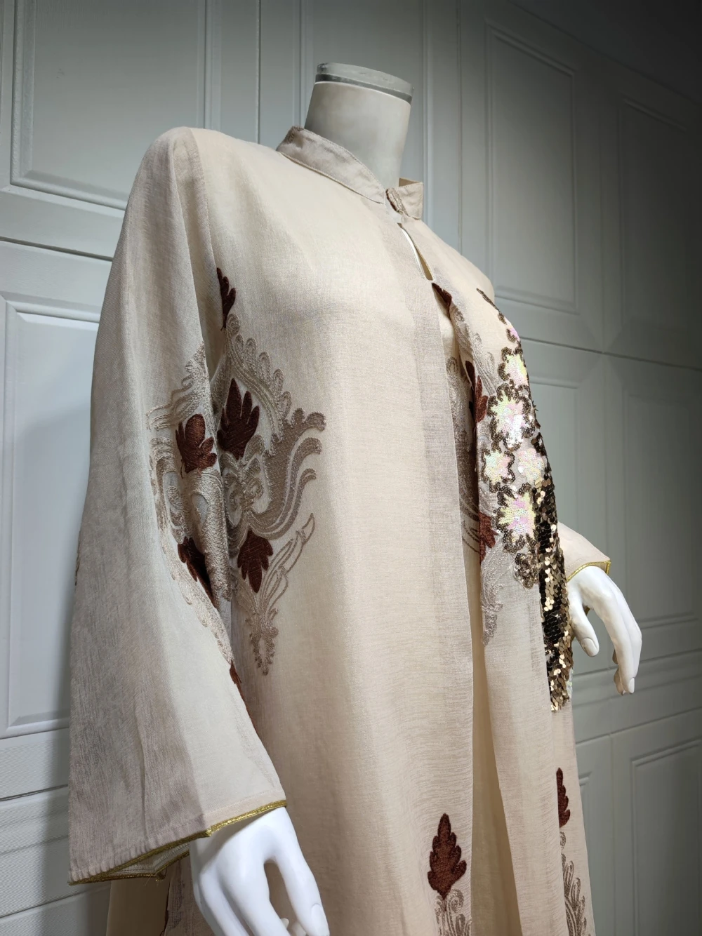 Robe de soirée brodée de belles perles et paillettes, Robe de soirée caftan en 7 couleurs, charmante Robe de bal musulmane à manches longues, offre spéciale