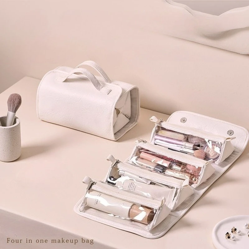 2026 New Detachable Foldable Makeup Bag Large Capacity Storage Bag Women's Handheld Travel Bag Portable for Outings