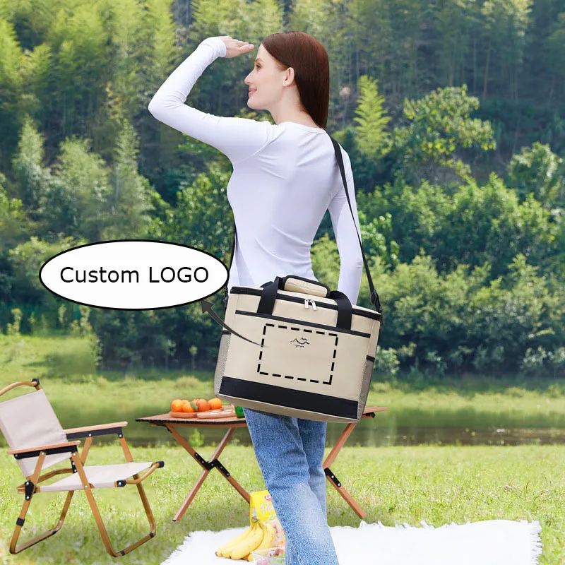 

Custom LOGO Camping Supply Cool Warm Storage Pack With Adjustable Strap For Family Picnic Beach Fishing Mountaineering Outdoors