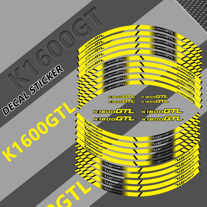 ملصق مقاوم للماء لحافة عجلة الدراجة النارية ، حدود الإطارات الأمامية الخلفية ، ملصق عاكس لسيارات BMW K1600GTL K1600 GTL ، k1600gtl