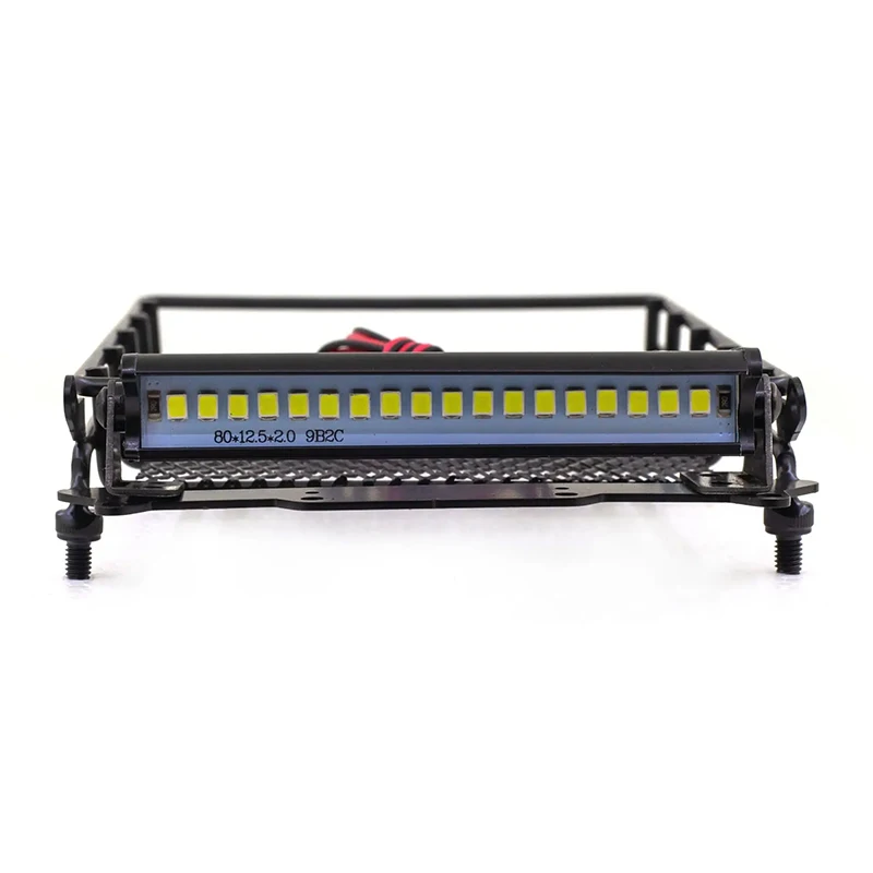 RC D90 D91 D96 MN98 MN99S Metal Luggage Carrier Roof Rack With LED Light 1/12 RC Car Upgrade Parts Accessories